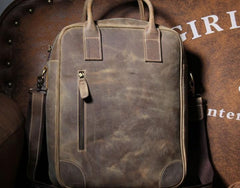 Handmade Leather Mens Cool Backpack Bag Messenger Bag Briefcase Work Bag Laptop Bag for men