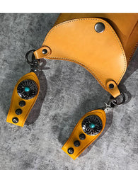 Cool Tan LEATHER MEN'S Small Messenger Bag Waist BAG Belt pouch Green Belt Bag FOR MEN - imessengerbags