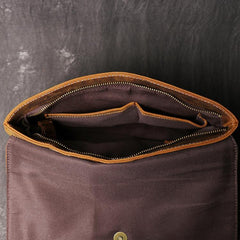 Vintage Black LEATHER MENS Ipad Courier Bag SIDE BAG Casual Brown MESSENGER BAG FOR MEN