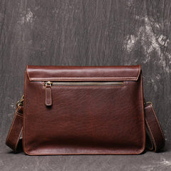 Vintage Black LEATHER MENS Ipad Courier Bag SIDE BAG Casual Brown MESSENGER BAG FOR MEN