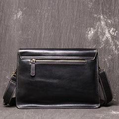 Vintage Black LEATHER MENS Ipad Courier Bag SIDE BAG Casual Brown MESSENGER BAG FOR MEN