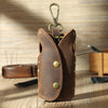 Vintage Brown Leather Mens Key Wallet Car Key Holders with Belt Clip for Men