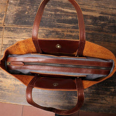 Vintage Mens Womens Leather Large Brown Tote Handbag Shoulder Tote Purse Tote Messenger Bag For Men