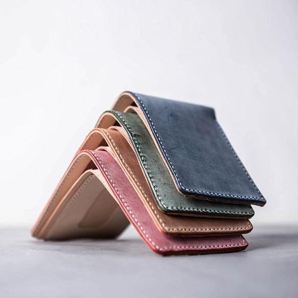 Vintage Bifold Leather Men Small Wallet Wallet for Men - imessengerbags