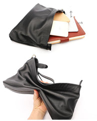 Vintage Black Soft Leather Mens Clutch Wallet Wristlet Bag Zipper Clutch Bag For Men - imessengerbags