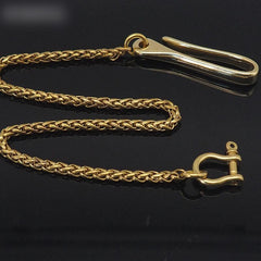 Badass Brass Gold 18'' Biker Wallet Chain Key Chain Wallet Chain Pants Chain For Men - imessengerbags