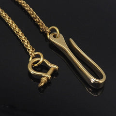 Badass Brass Gold 18'' Biker Wallet Chain Key Chain Wallet Chain Pants Chain For Men - imessengerbags
