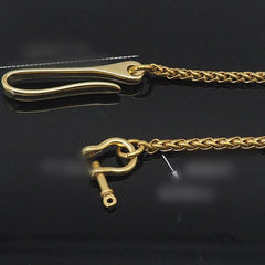 Badass Brass Gold 18'' Biker Wallet Chain Key Chain Wallet Chain Pants Chain For Men - imessengerbags