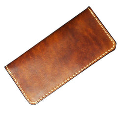 Vintage Brown Leather Bifold Mens Long Wallet Leather Long Wallets for Men - imessengerbags
