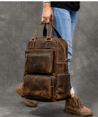 Vintage Brown Leather Mens 16