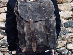 Vintage Canvas Backpack for men Travel Bag for men - imessengerbags
