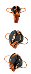 Vintage Brown Mens Leather Briefcase Work Handbag Black 14'' Computer Briefcases For Men - imessengerbags