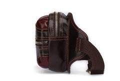 Vintage Coffee Brown LEATHER MENS FANNY PACK FOR MEN BUMBAG Vintage WAIST BAGS