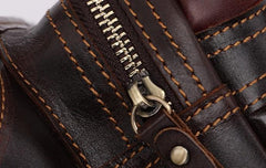 Vintage Coffee Brown LEATHER MENS FANNY PACK FOR MEN BUMBAG Vintage WAIST BAGS