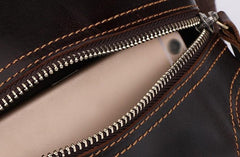 Vintage Coffee Brown LEATHER MENS FANNY PACK FOR MEN BUMBAG Vintage WAIST BAGS