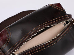 Vintage Coffee Brown LEATHER MENS FANNY PACK FOR MEN BUMBAG Vintage WAIST BAGS