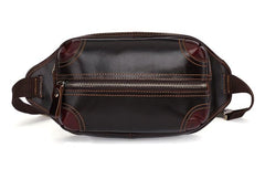 Vintage Coffee Brown LEATHER MENS FANNY PACK FOR MEN BUMBAG Vintage WAIST BAGS