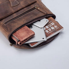 Vintage Cool Leather Mens Backpack Large Travel Bag Hiking Bag for men - imessengerbags