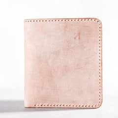 Vintage Handmade Leather Mens Small Wallet Bifold Wallet for Men - imessengerbags