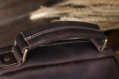 Vintage Leather Small Handbag Messenger Bag Shoulder Bag For Men - imessengerbags