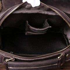 Vintage Leather Small Handbag Messenger Bag Shoulder Bag For Men - imessengerbags