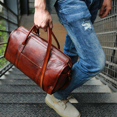 Vintage Leather Cool Mens Handbag Shoulder Bag Travel Bag for men - imessengerbags