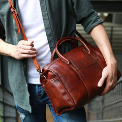 Vintage Leather Cool Mens Handbag Shoulder Bag Travel Bag for men