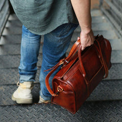 Vintage Leather Cool Mens Handbag Shoulder Bag Travel Bag for men - imessengerbags