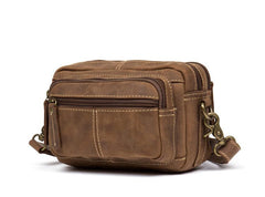 Vintage Leather Fanny Pack Mens Waist Bag Hip Pack Belt Bag Bumbag for Men - imessengerbags