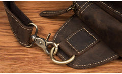Vintage Leather Fanny Pack Mens Waist Bag Hip Pack Belt Bag Bumbag for Men - imessengerbags