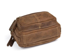 Vintage Leather Fanny Pack Mens Waist Bag Hip Pack Belt Bag Bumbag for Men - imessengerbags