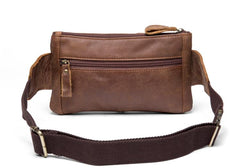 Vintage Leather Fanny Pack Mens Waist Bag Hip Pack Belt Bag Bumbag for Men - imessengerbags