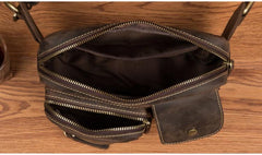 Vintage Leather Fanny Pack Mens Waist Bag Hip Pack Belt Bag Bumbag for Men