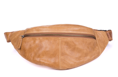 Vintage Leather Fanny Pack Mens Waist Bag Hip Pack Belt Bag Bumbag for Men - imessengerbags