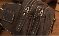 Vintage Leather Fanny Pack Mens Waist Bag Hip Pack Belt Bag Bumbag for Men - imessengerbags