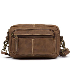 Vintage Leather Fanny Pack Mens Waist Bag Hip Pack Belt Bag Bumbag for Men - imessengerbags