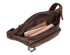 Inside of  Men Leather Waist Bag Mens Leather Fanny Pack Men Leather Bum Bag  Men Leather Belt Bag