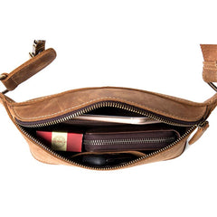 Vintage Leather Fanny Pack Mens Waist Bag Hip Pack Belt Bag Bumbag for Men - imessengerbags