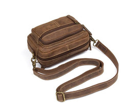 Vintage Leather Fanny Pack Mens Waist Bag Hip Pack Belt Bag Bumbag for Men - imessengerbags