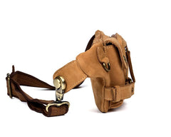 Vintage Leather Fanny Pack Mens Waist Bag Hip Pack Belt Bag Bumbag for Men - imessengerbags