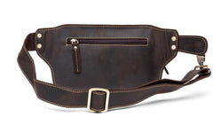 Vintage Leather Fanny Pack Mens Waist Bag Hip Pack Belt Bag Bumbag for Men - imessengerbags