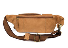 Vintage Leather Fanny Pack Mens Waist Bag Hip Pack Belt Bag Bumbag for Men - imessengerbags