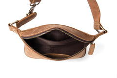 Vintage Leather Fanny Pack Mens Waist Bag Hip Pack Belt Bag Bumbag for Men - imessengerbags