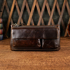 Vintage Leather Fanny Pack Mens Waist Bag Hip Pack Belt Bag for Men - imessengerbags