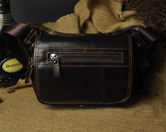Vintage Leather Fanny Pack Mens Waist Bag Hip Pack Belt Bag for Men - imessengerbags