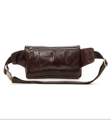 Vintage Leather Fanny Pack Mens Waist Bag Hip Pack Belt Bag for Men