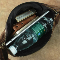 Vintage Leather Fanny Pack Mens Waist Bag Hip Pack Belt Bag for Men