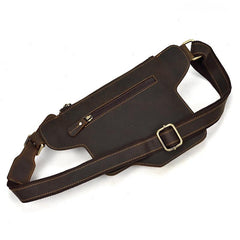 Vintage Leather Fanny Pack Mens Waist Bag Hip Pack Belt Bag for Men
