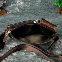 Vintage Leather Fanny Pack Mens Waist Bag Hip Pack Belt Bag for Men