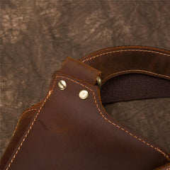 Vintage Leather Fanny Pack Mens Waist Bag Hip Pack Belt Bag for Men - imessengerbags